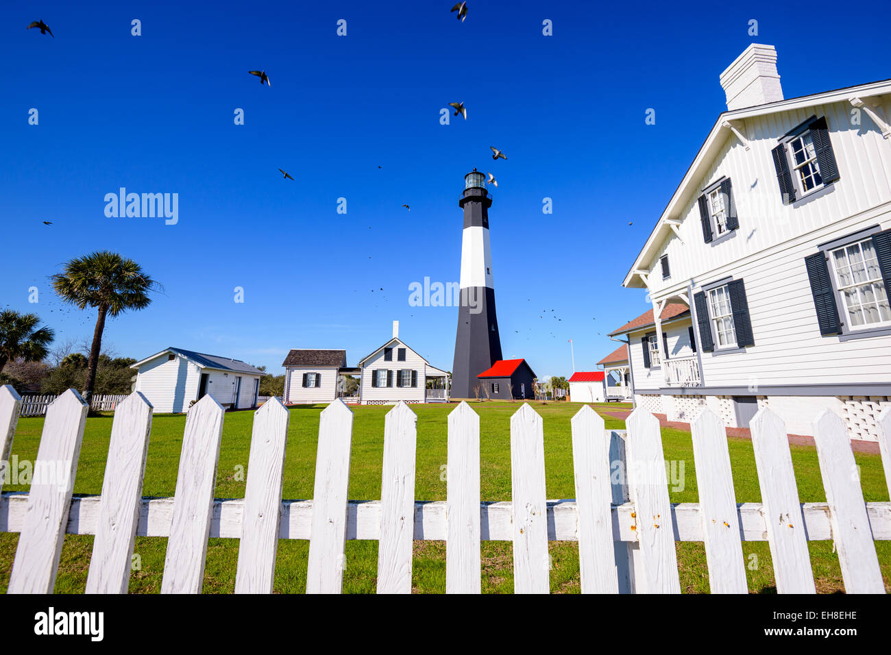 Tybee Island Leuchtturm von Tybee Island, Georgia, USA. Stockfoto