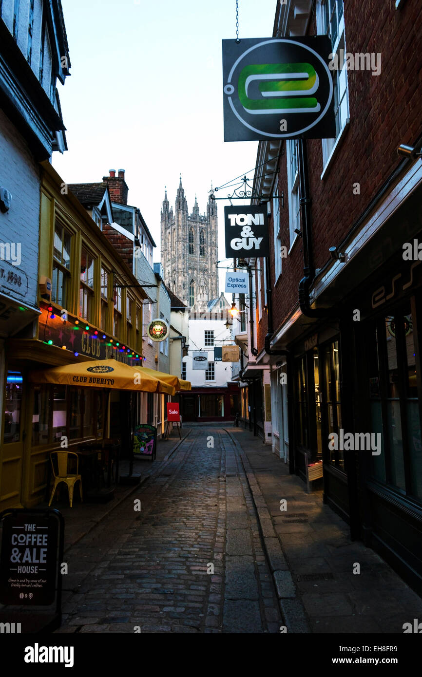 Eine Straße in Canterbury. Stockfoto