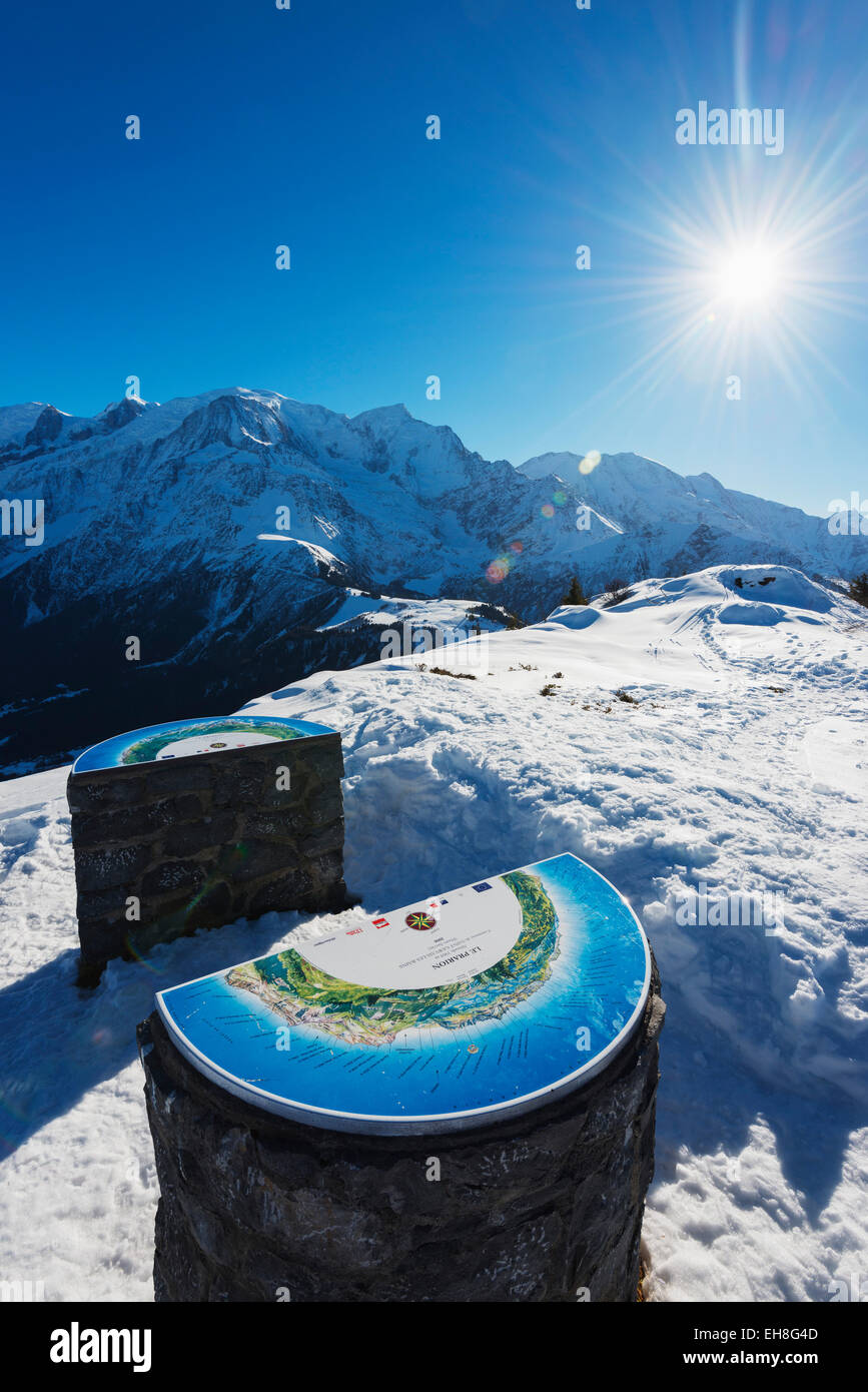 Europa, Frankreich, Haute Savoie Rhone Alpes, das Tal von Chamonix, Mont Blanc 4810m Stockfoto