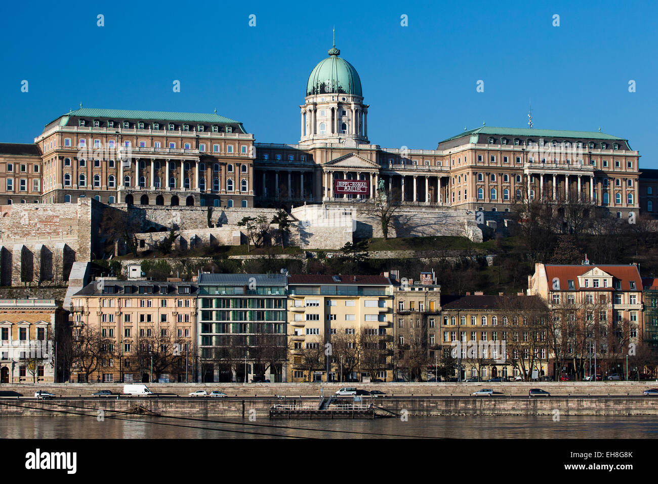 Budaer Burg, jetzt die Nationalgalerie und das historische Museum Budapest, Castle Hill, Budapest Stockfoto