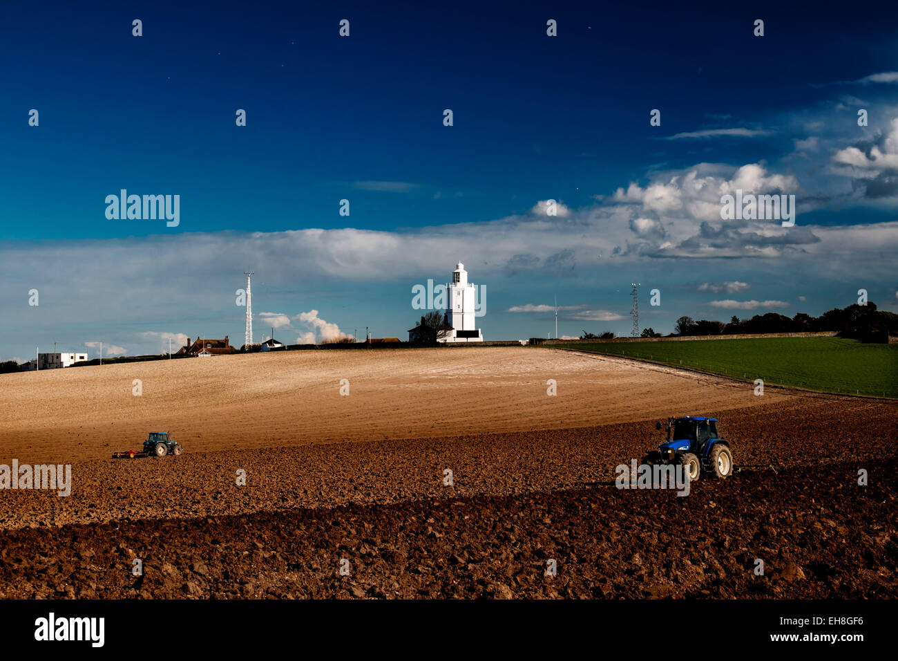 Bauern bei der Arbeit. Stockfoto