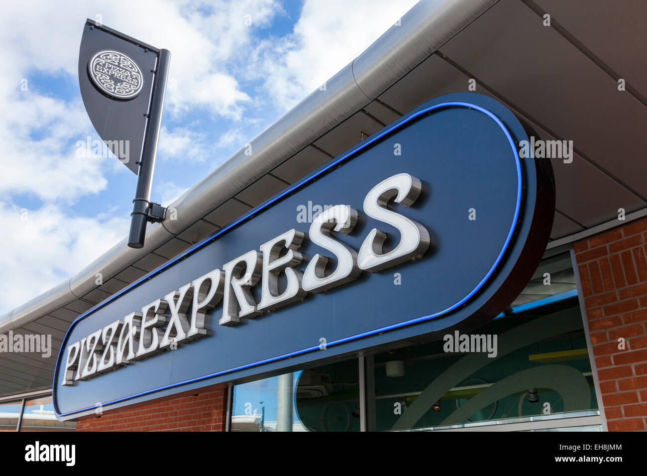 Pizza Express Restaurant, Giltbrook Retail Park, Nottinghamshire, England, Großbritannien Stockfoto