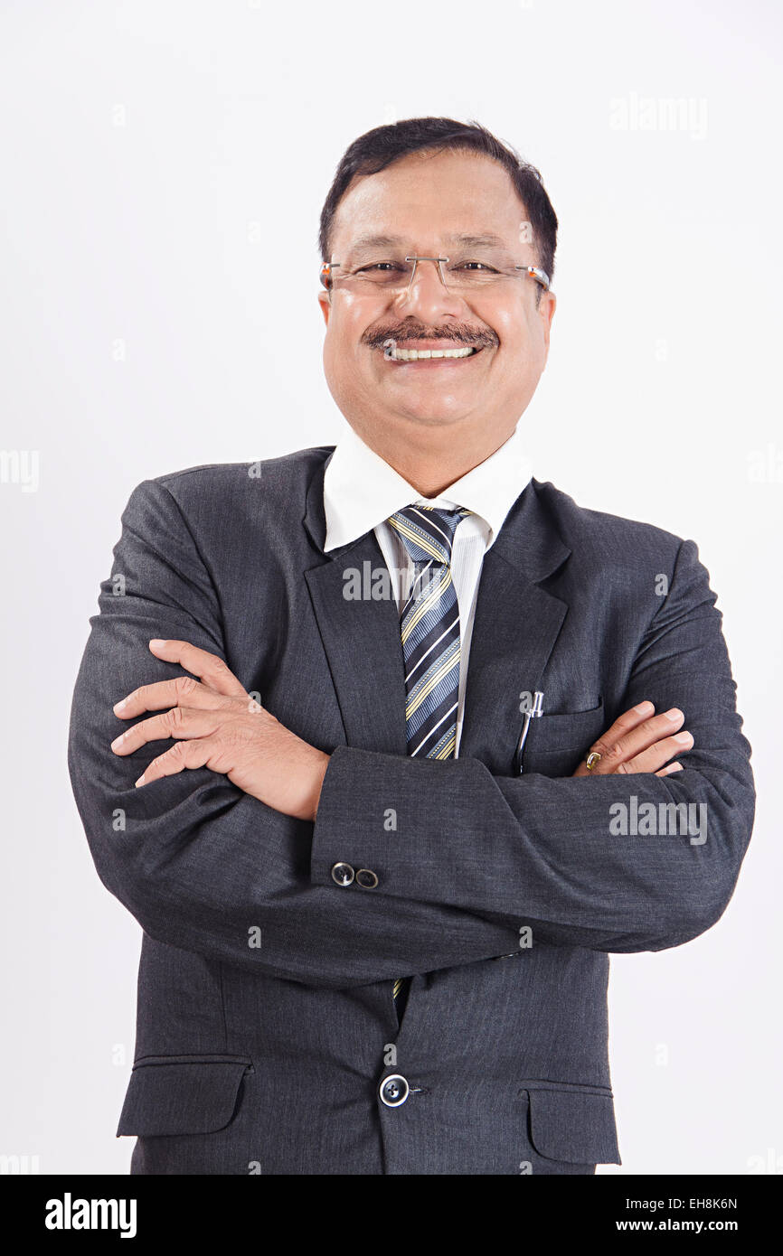 1 indische Business Man Standing pose Stockfoto