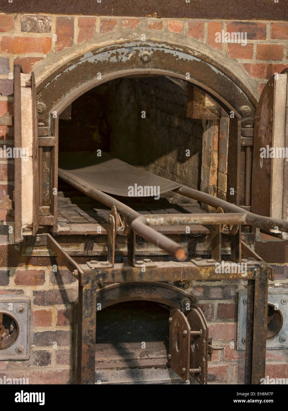 KZ Dachau, Deutschland, Krematorium geöffnet Stockfoto