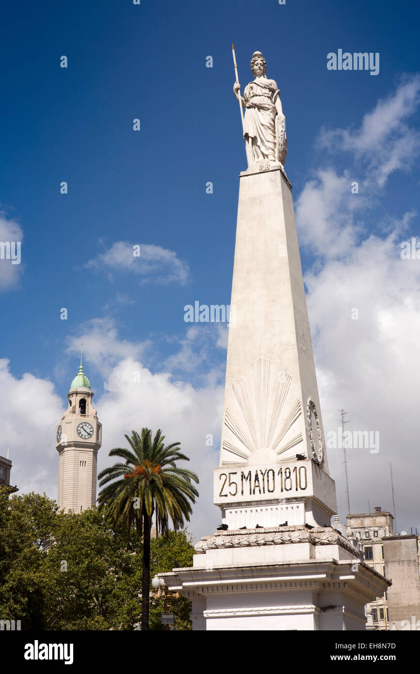 Argentinien, Buenos Aires, Plaza de Mayo, Pirámide kann Pyramide 1810 Revolution Denkmal Stockfoto