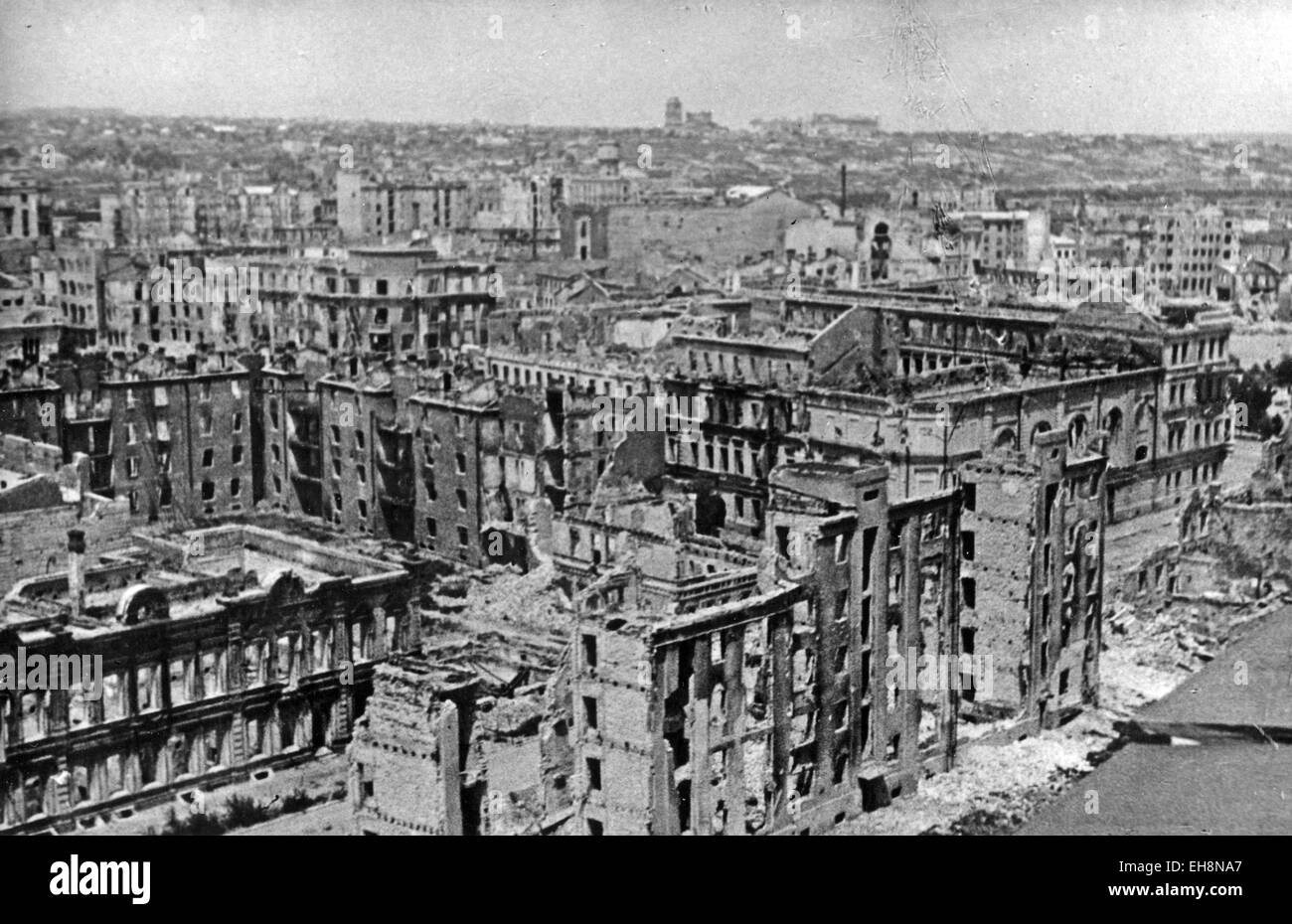 Schlacht von STALINGRAD August 1942 bis Februar 1943) Ruinen der Stadt im Jahre 1944 Stockfoto