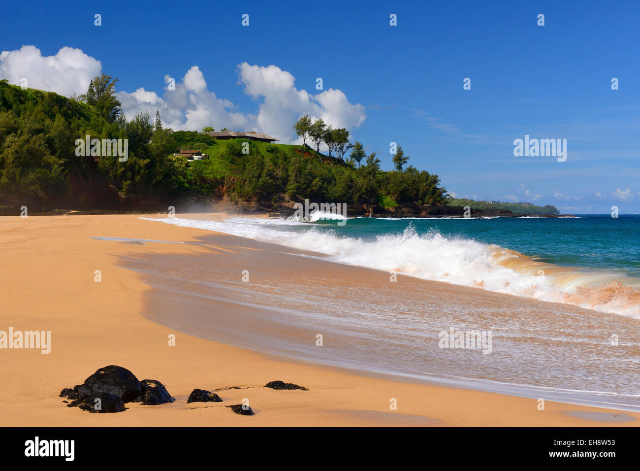 Secret Beach in der Nähe von Kilauea Point, Kauai, Hawaii, USA Stockfoto
