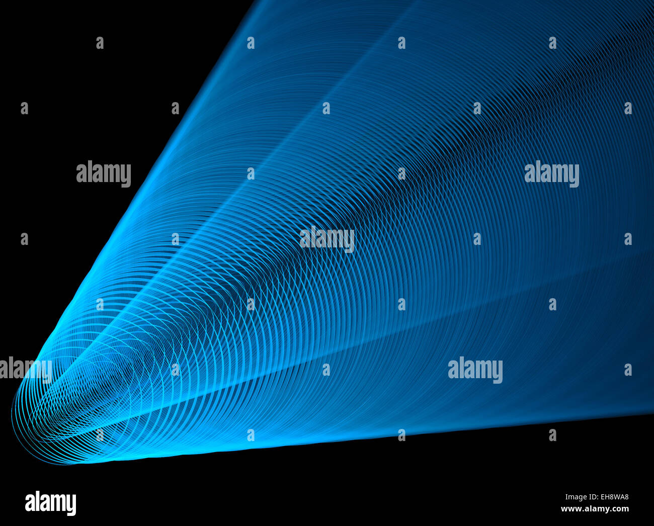 Blaue Scheinwerfer. Gerichteten Strahl aus konzentrischen Kreisen Stockfoto
