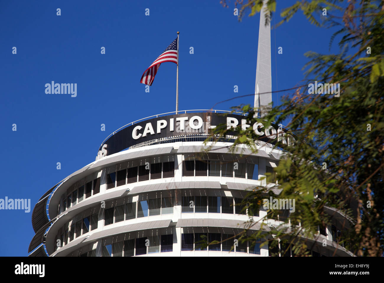 Kapitol-Aufzeichnungen Gebäude in Los Angeles, Kalifornien Stockfoto
