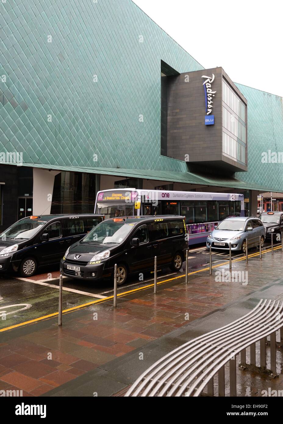 Durchgangsverkehr im Radisson Blu Hotel in Glasgow, Scotland, UK Stockfoto