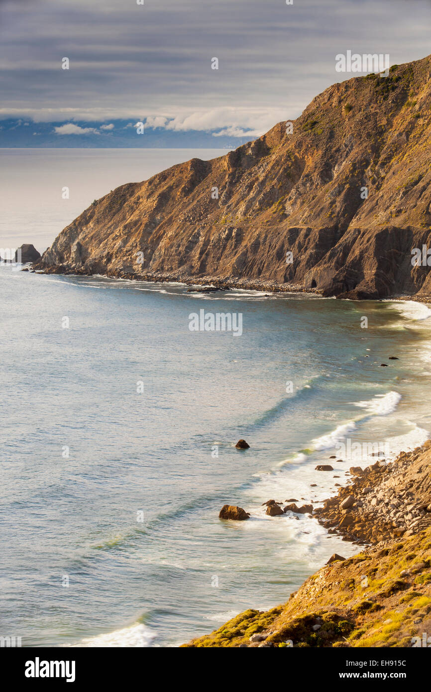 Blick vom Teufels Folie Coastal Trail, in der Nähe von Half Moon Bay, Kalifornien Stockfoto