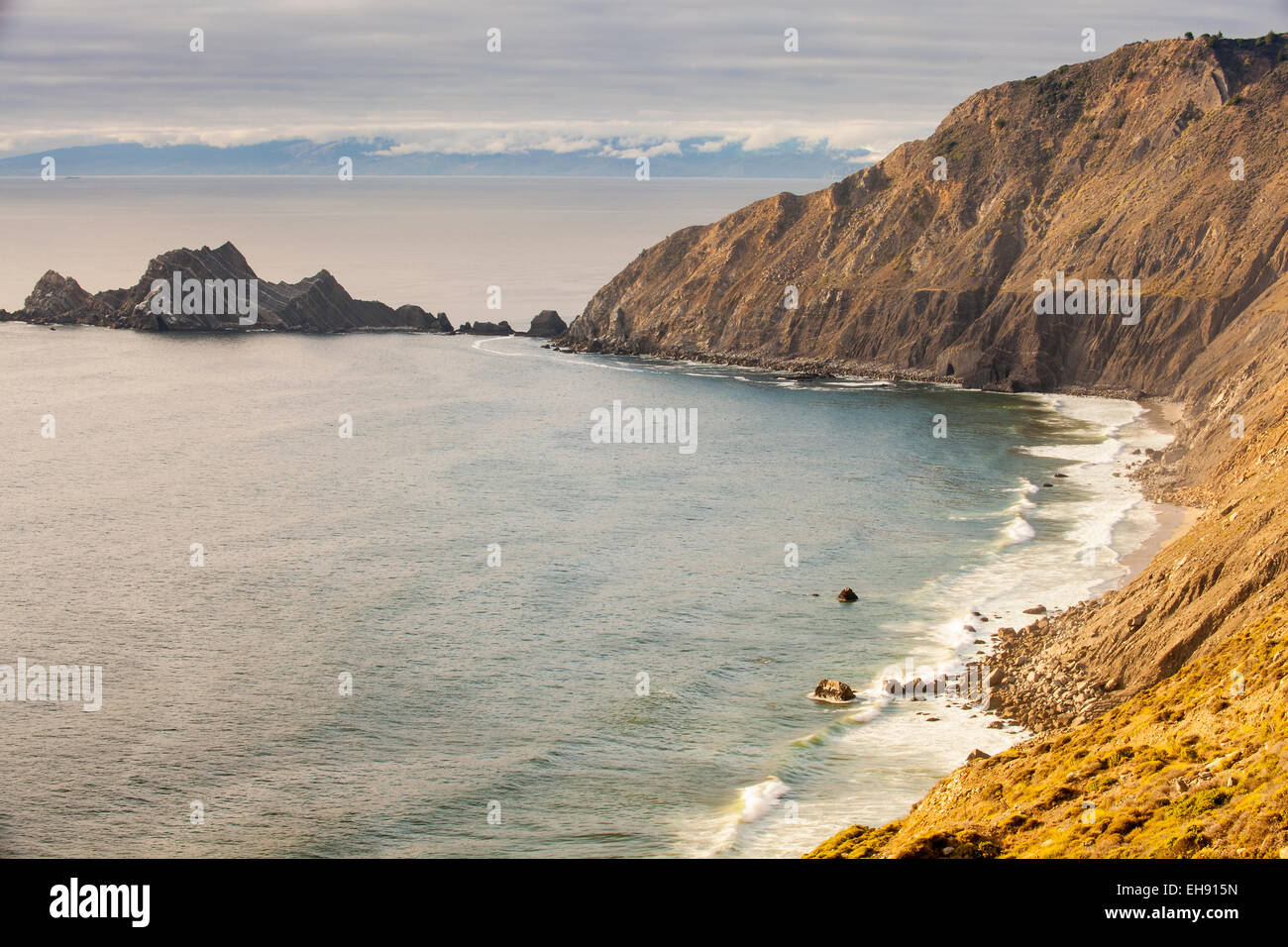 Blick vom Teufels Folie Coastal Trail, in der Nähe von Half Moon Bay, Kalifornien Stockfoto