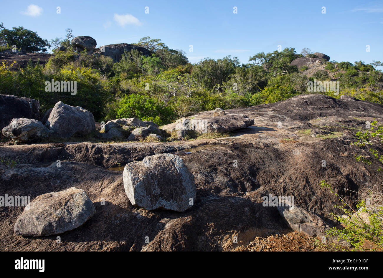 Felsvorsprüngen in Yala Nationalpark in Sri Lanka Stockfoto