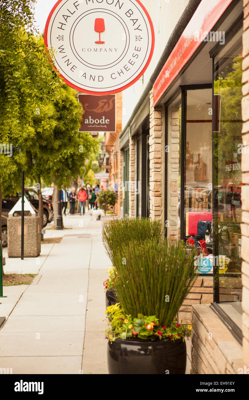 Half Moon Bay Wein und Käse Gesellschaft, Half Moon Bay, Kalifornien Stockfoto
