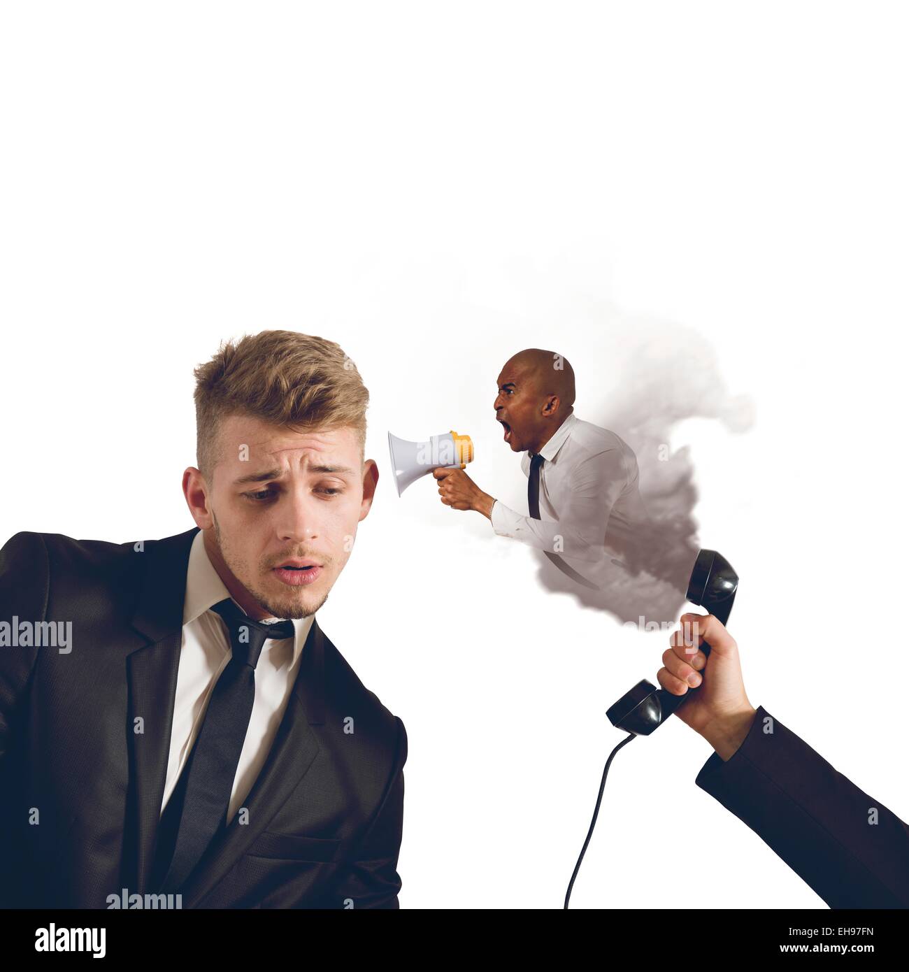 Chef tadelt Stockfoto