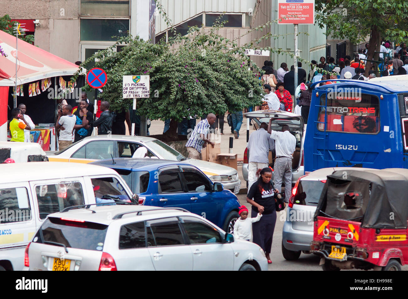 Stoßzeiten an Tom Mboya Avenue, Nairobi, Kenia Stockfoto