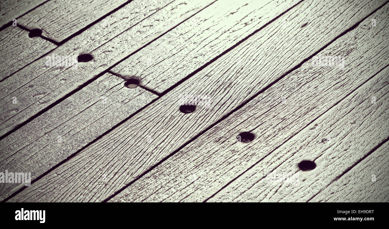 Grunge Holzplatten, Textur oder Hintergrund mit geringen Schärfentiefe. Stockfoto