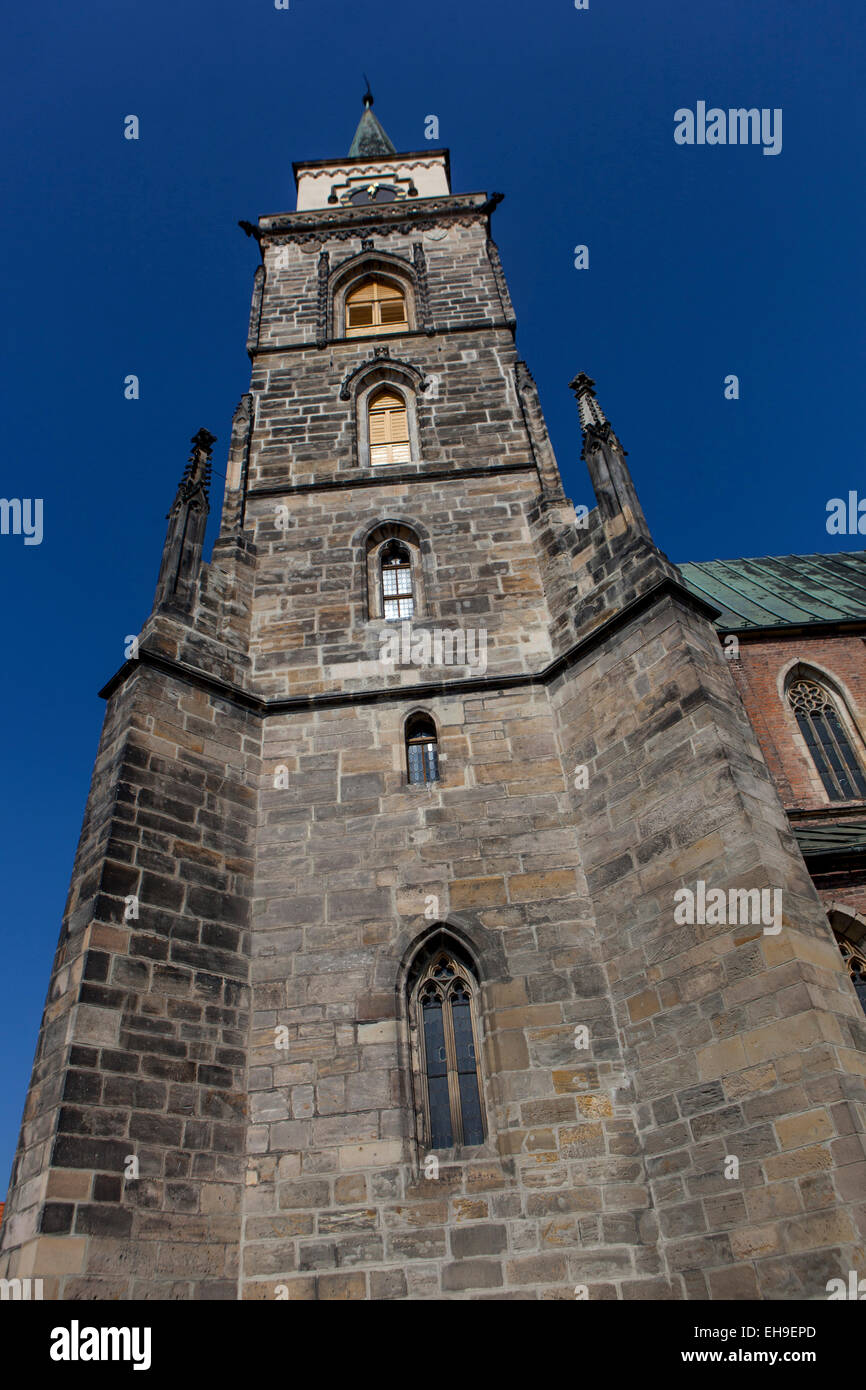 Kirche St. Giles in Nymburk, Mittelböhmen, Tschechien Stockfoto