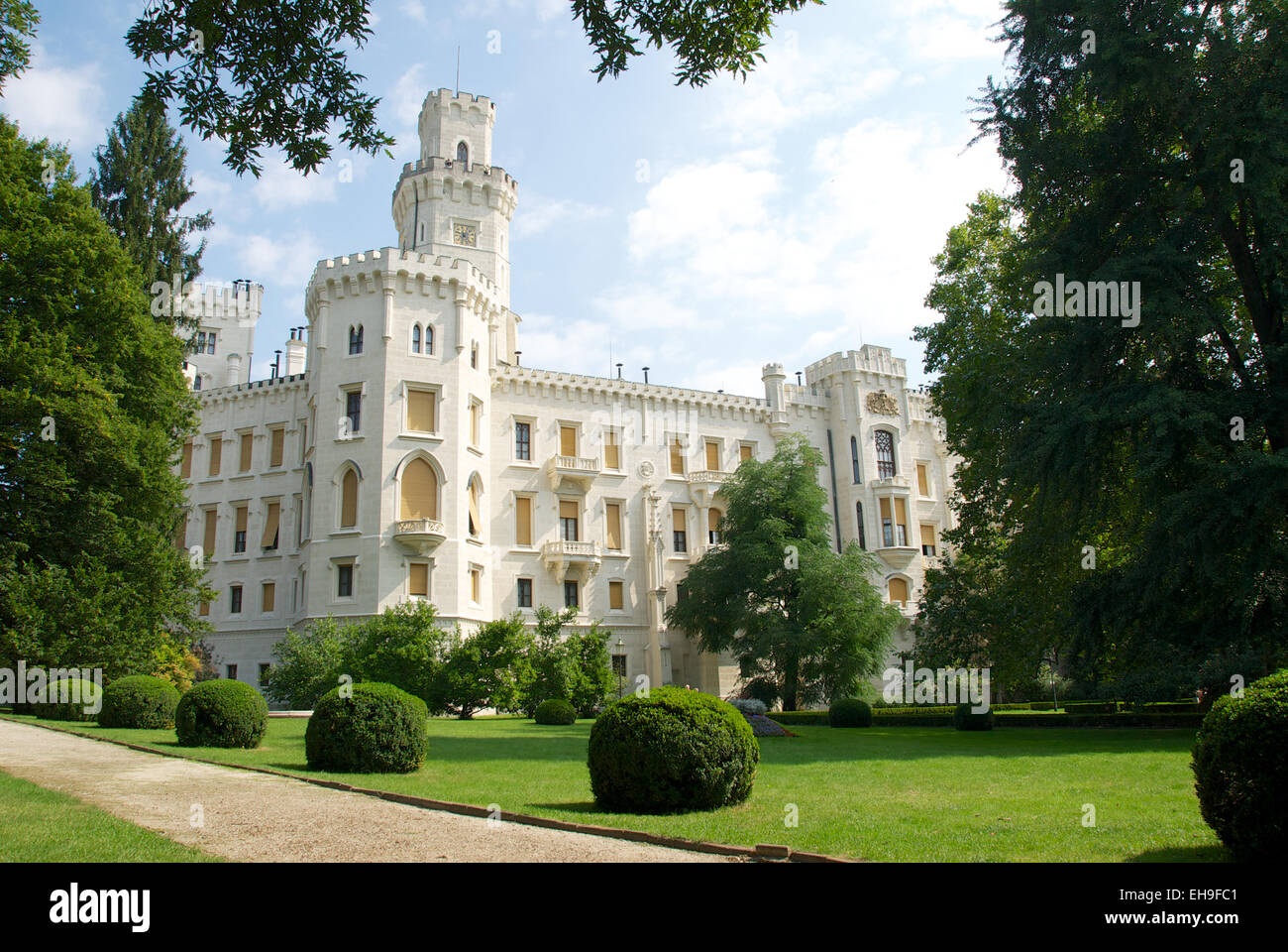 Schloss Hluboká, Hluboká nad Vltavou, Tschechische Republik Stockfoto