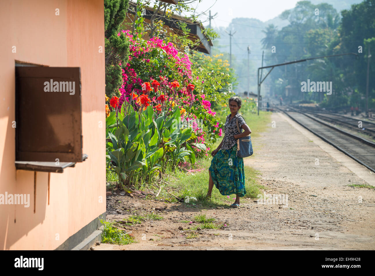 Rambukkana Railway Station, Sri Lanka, Asien Stockfoto