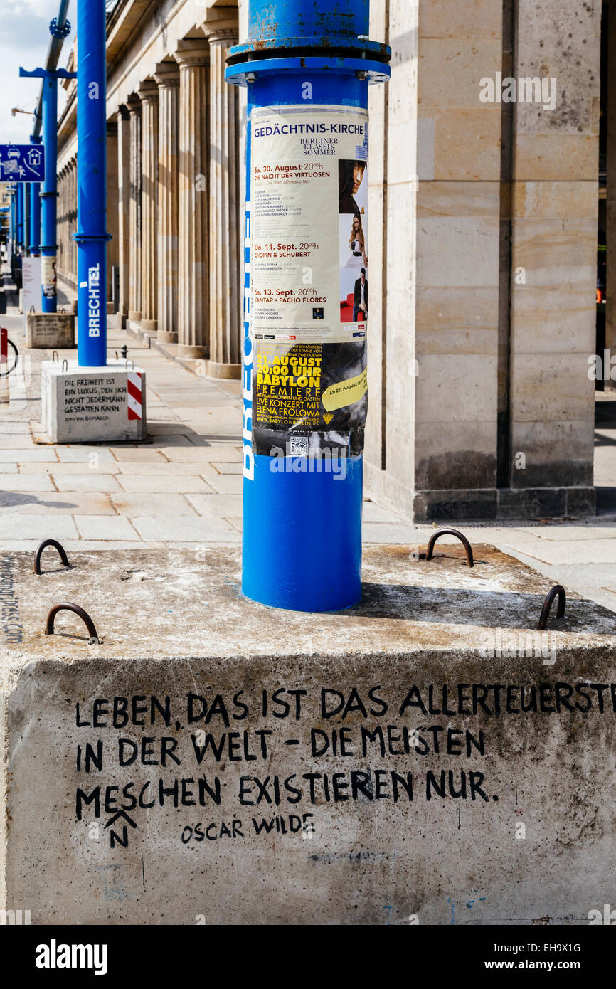 Oscar Wilde Zitat Auf Gas Pipeline Mit Oscar Wilde Zitat Neben