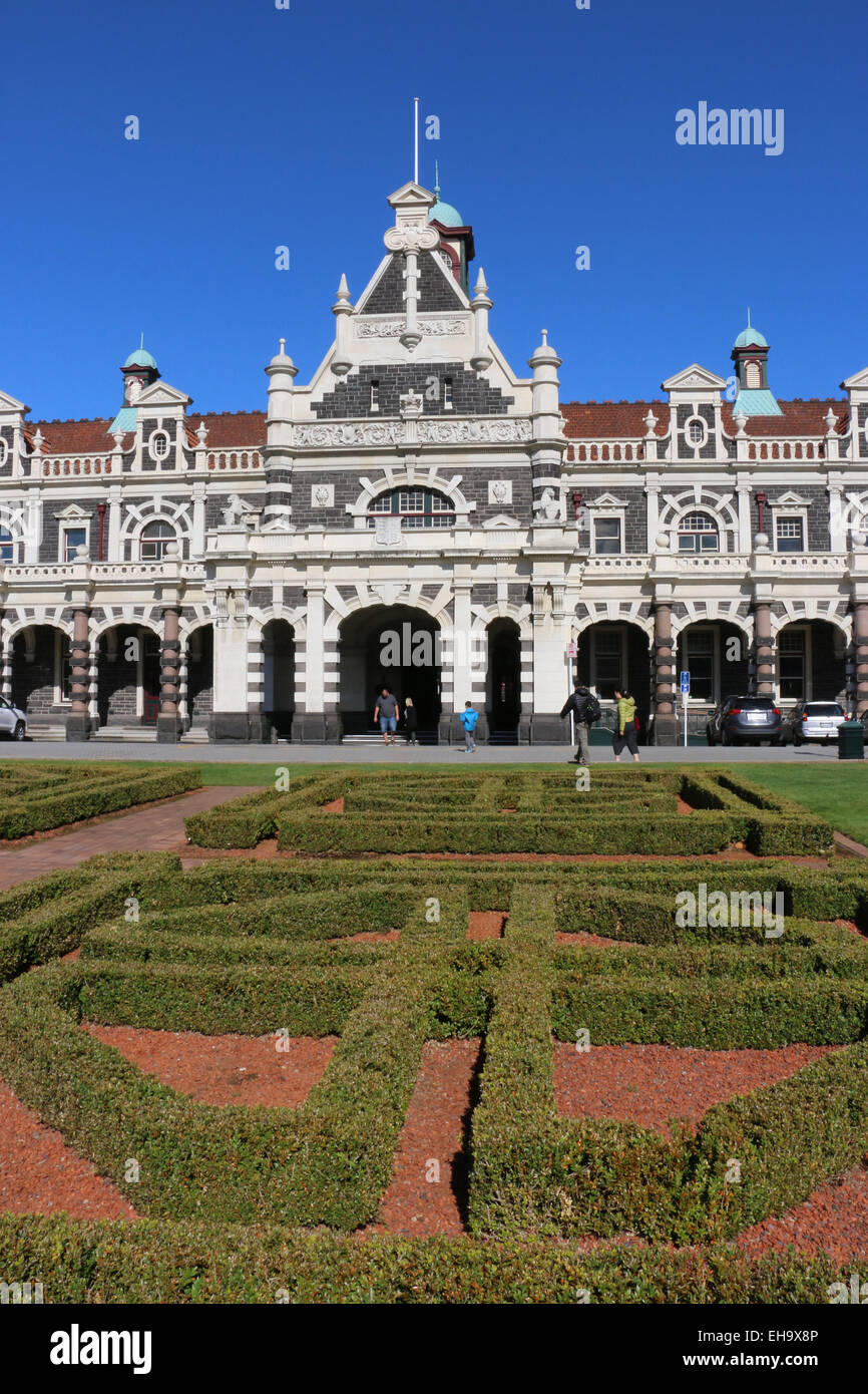 Dunedin Railway Station in Dunedin Neuseeland Stockfoto