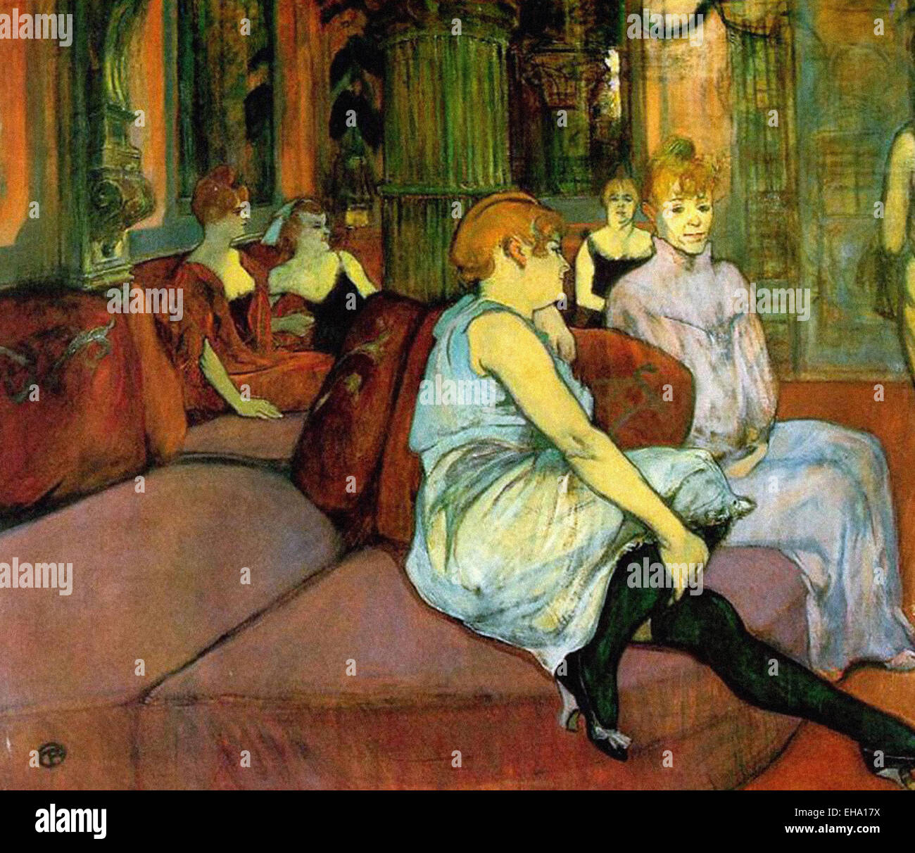 Henri Marie Raymond de Toulouse-Lautrec im Salon in der Rue des Moulins Stockfoto