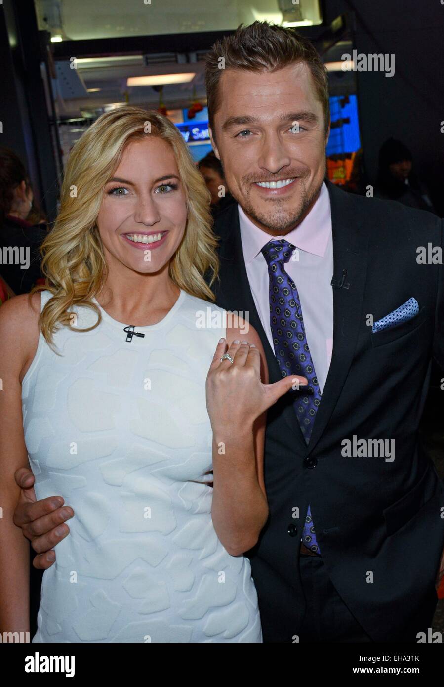 New York, NY, USA. 10. März 2015. Chris Soules, Whitney Bischoff, bei Good Morning America (GMA) unterwegs für Promi-Schnappschüsse - di, New York, NY 10. März 2015. Bildnachweis: Derek Sturm/Everett Collection/Alamy Live-Nachrichten Stockfoto