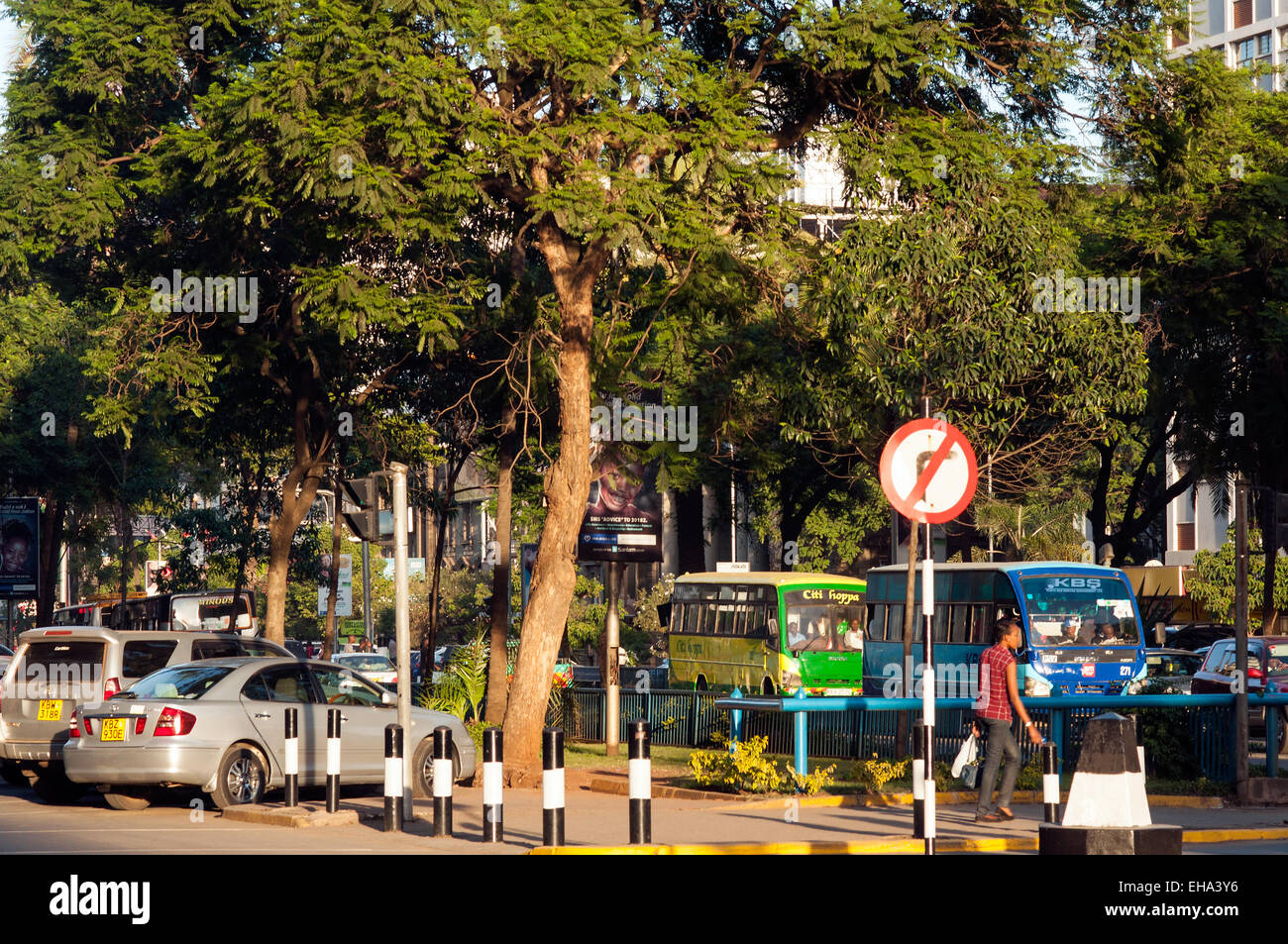 Kenyatta Avenue Szene, CBD in Nairobi, Kenia Stockfoto
