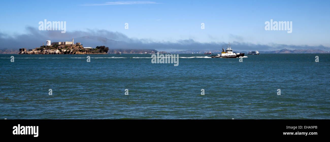 Geschlossen als Gefängnis jetzt nur offen für Touristen ist es Alcatraz Stockfoto