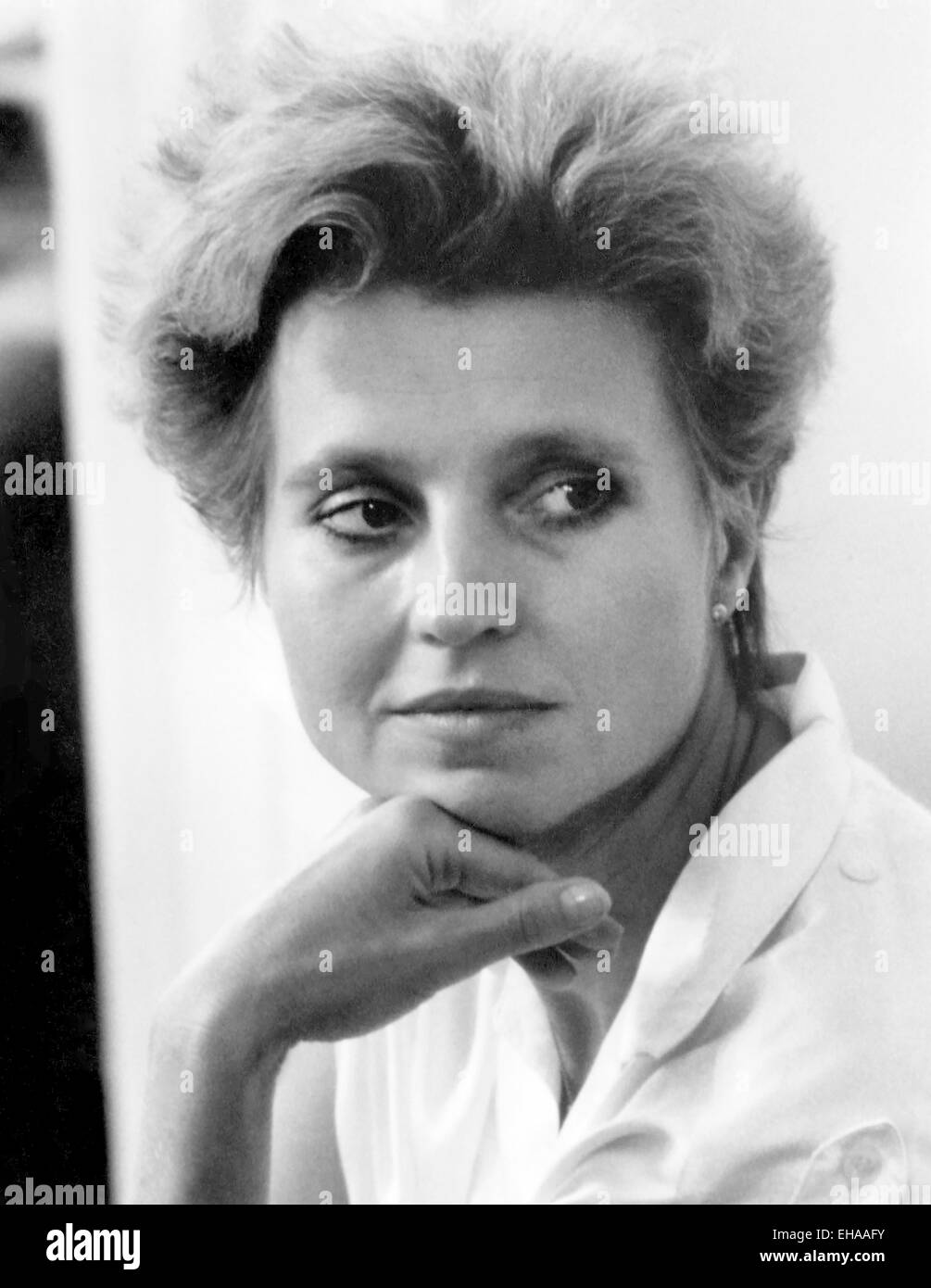Hanna Schygulla, am Set des Films "Wahnsinn" (aka Heller Wahn), 1983 Stockfoto