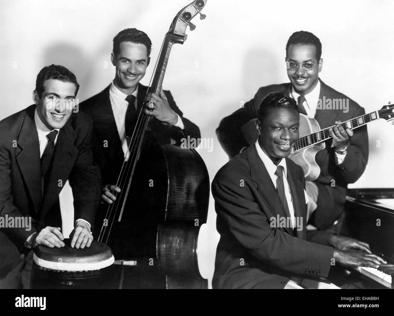 Nat King Cole und Nat King Cole Trio, Portrait ca. Ende der 1940er Jahre Stockfoto