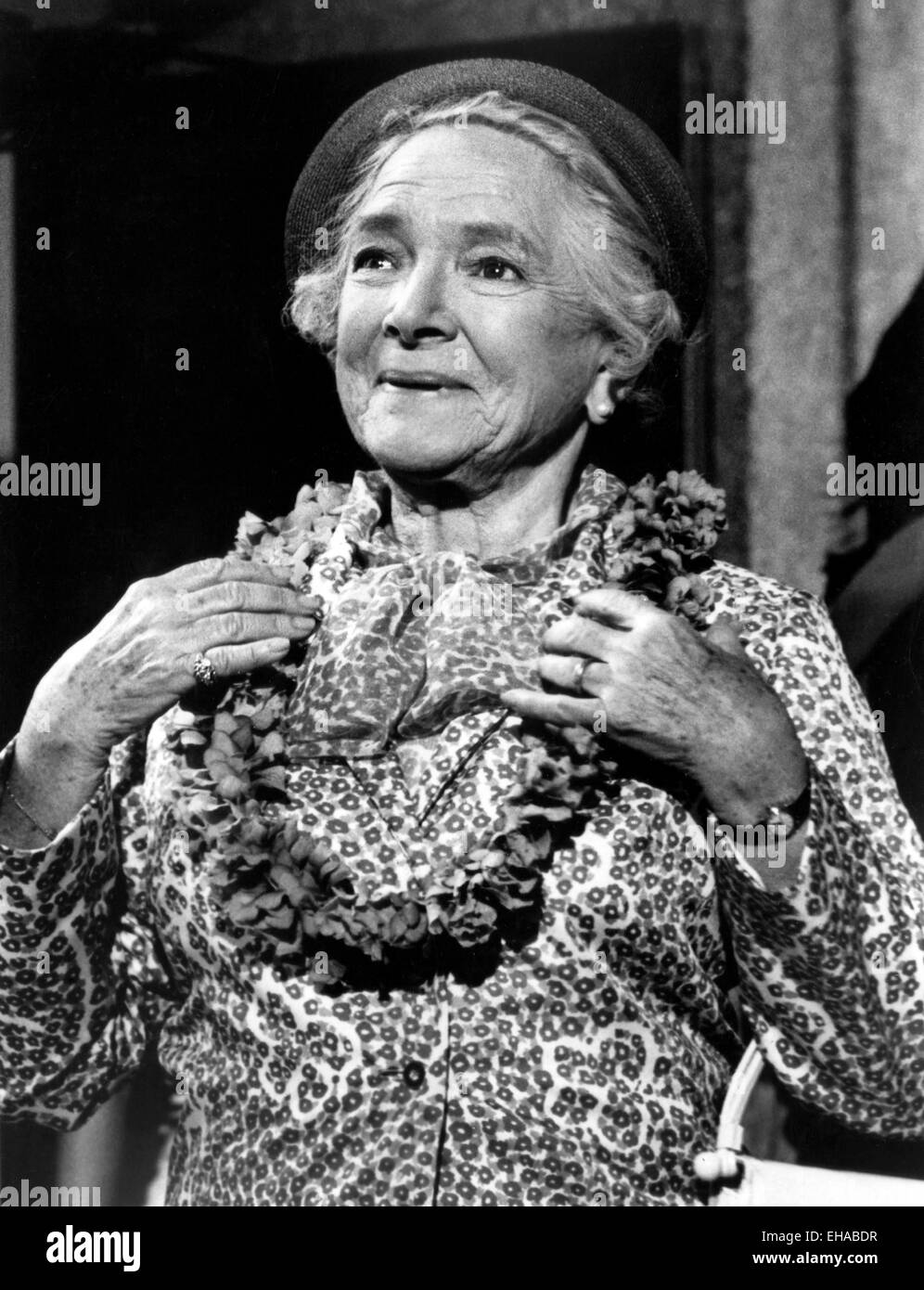 Helen Hayes, am Set der TV-Serie "Hawaii fünf-o ', 1975 Stockfoto