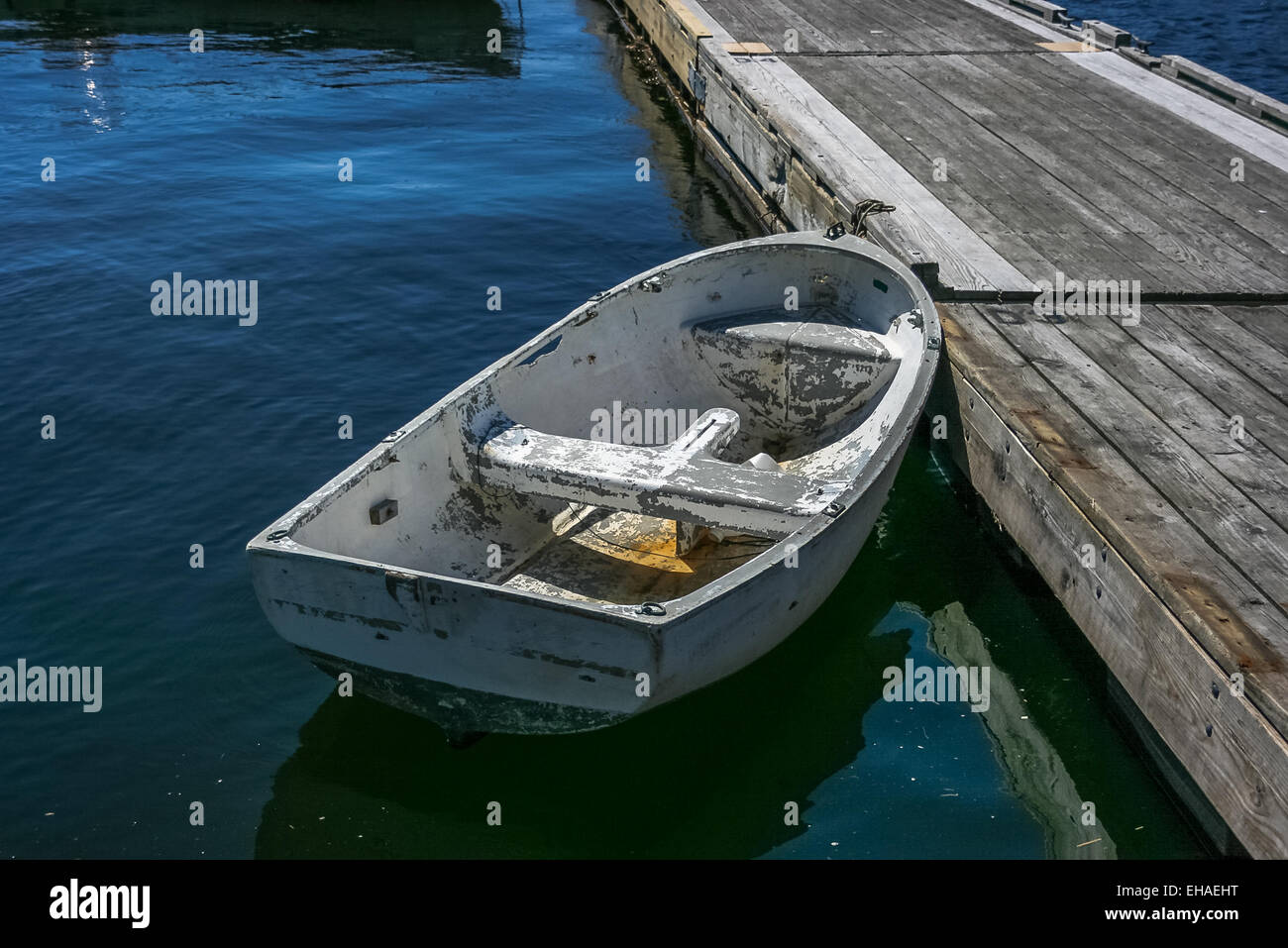 Boot im dock Stockfoto