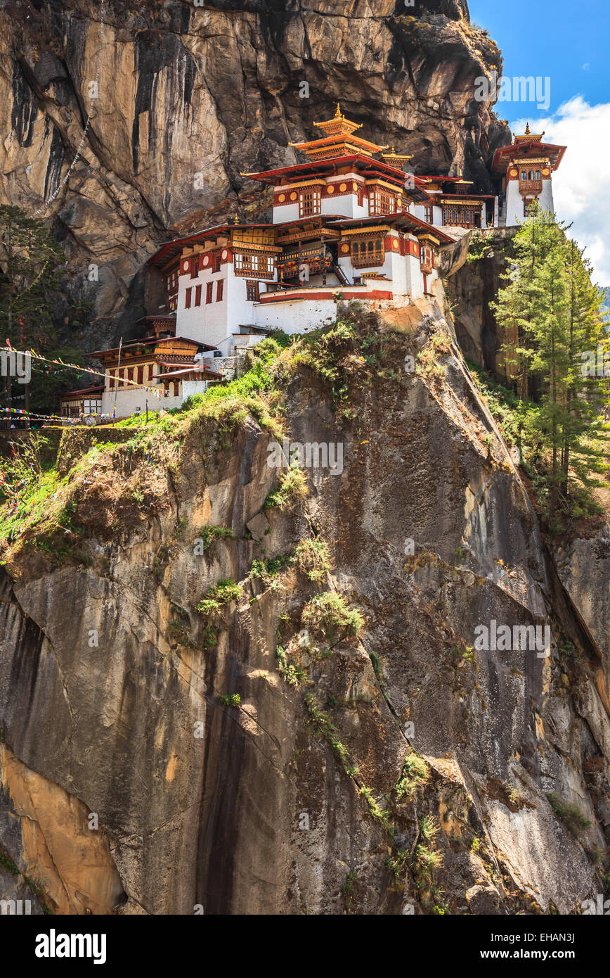 Taktshang Goemba oder des Tigers Nest Tempel befindet sich in den Klippen von Paro-Tal in Bhutan Stockfoto