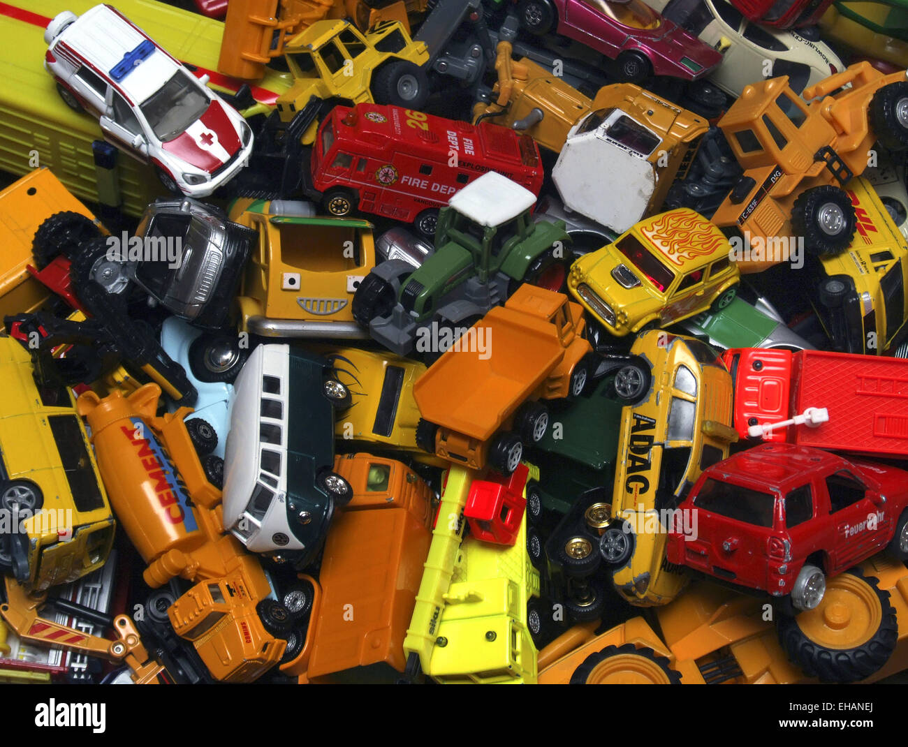 Spielzeugautos / Miniatur-Autos Stockfoto