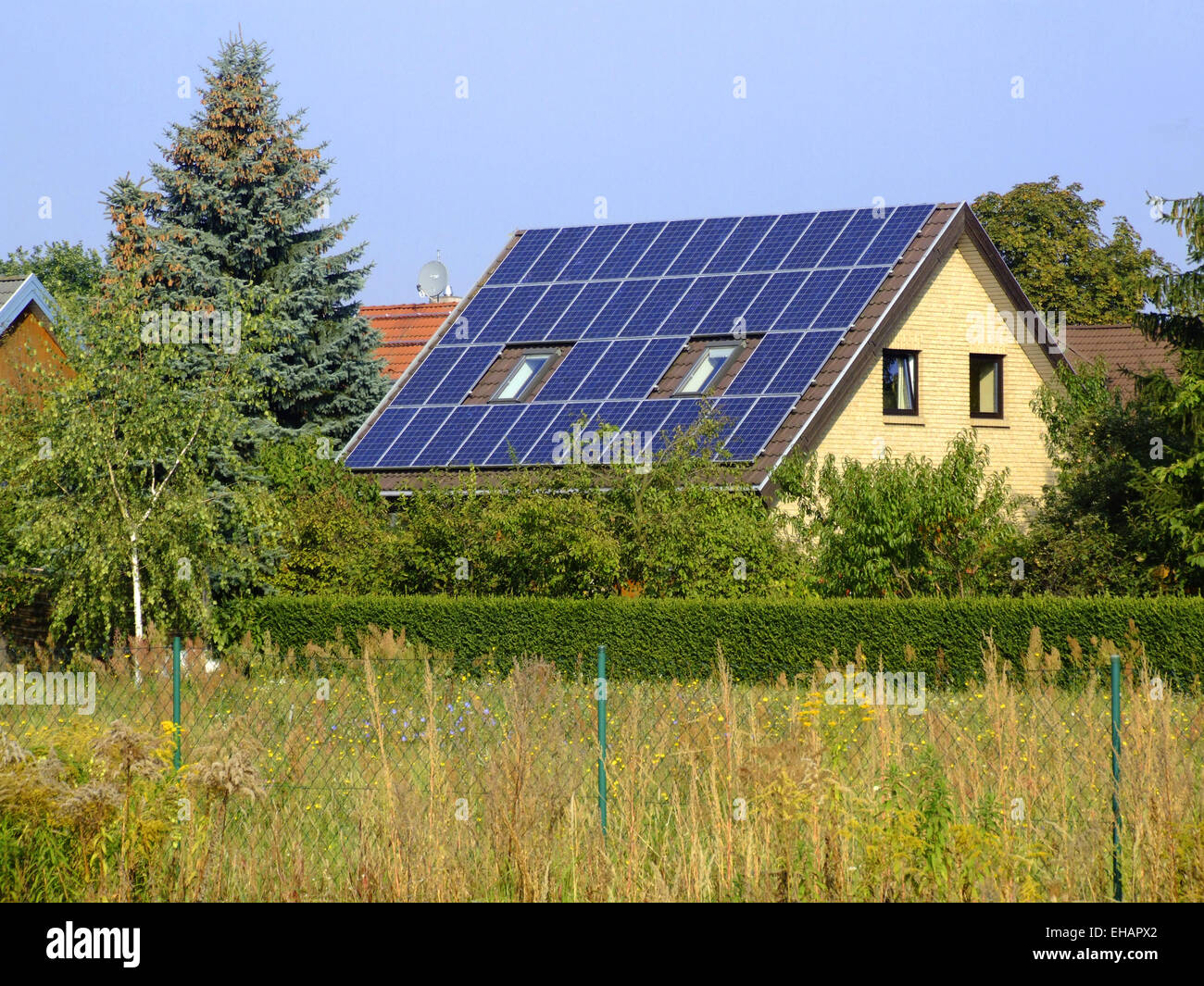 Solardach Stockfoto