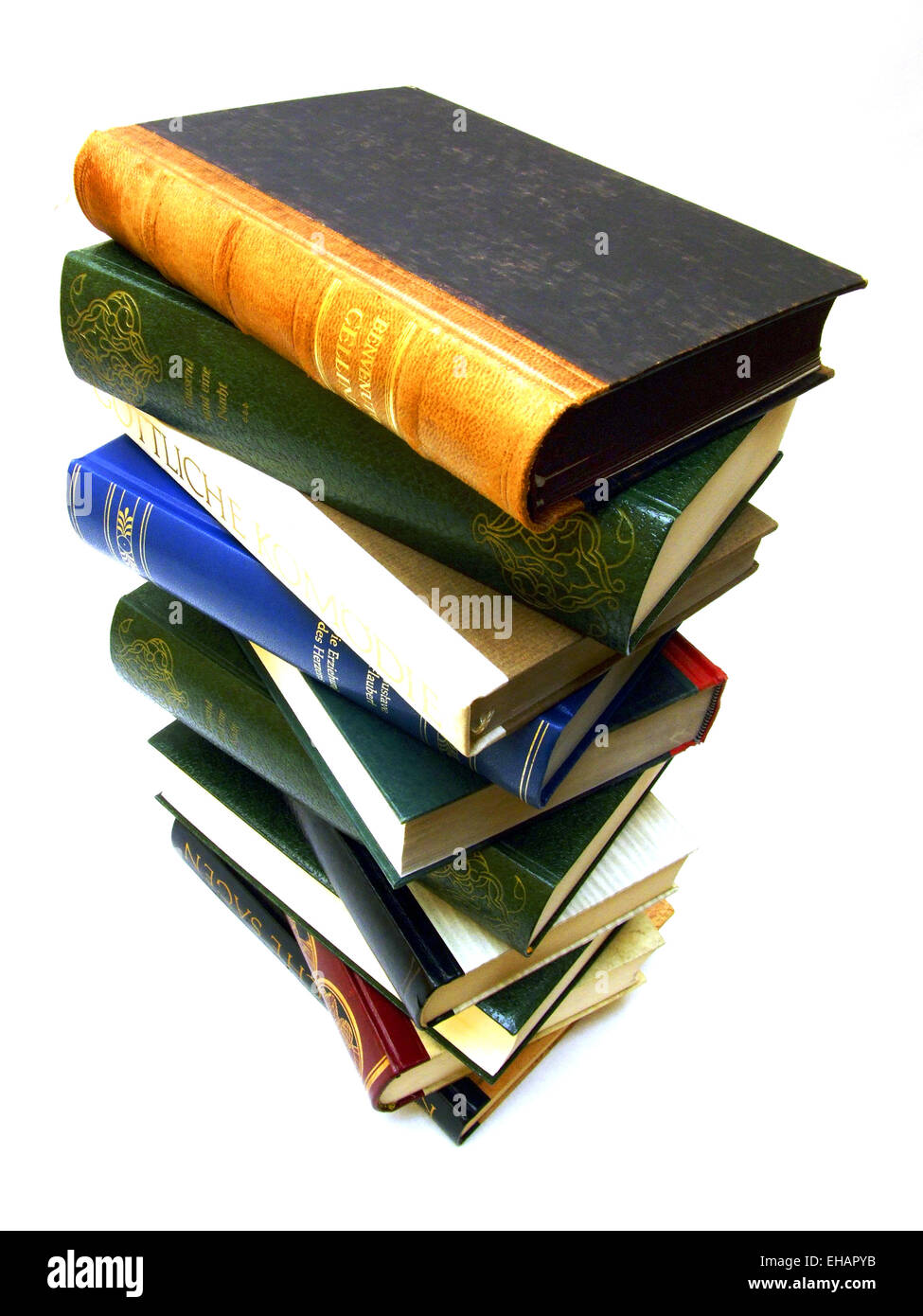 Bücherstapel / Stapel von Büchern Stockfoto