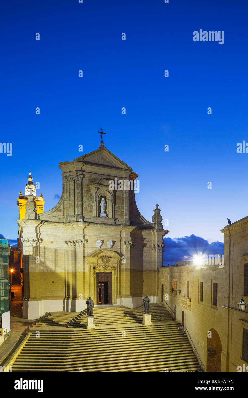 Mittelmeer Europa, Malta, Insel Gozo, Victoria (Rabat), Il-Kastell Zitadelle, Kathedrale Mariä Himmelfahrt Stockfoto