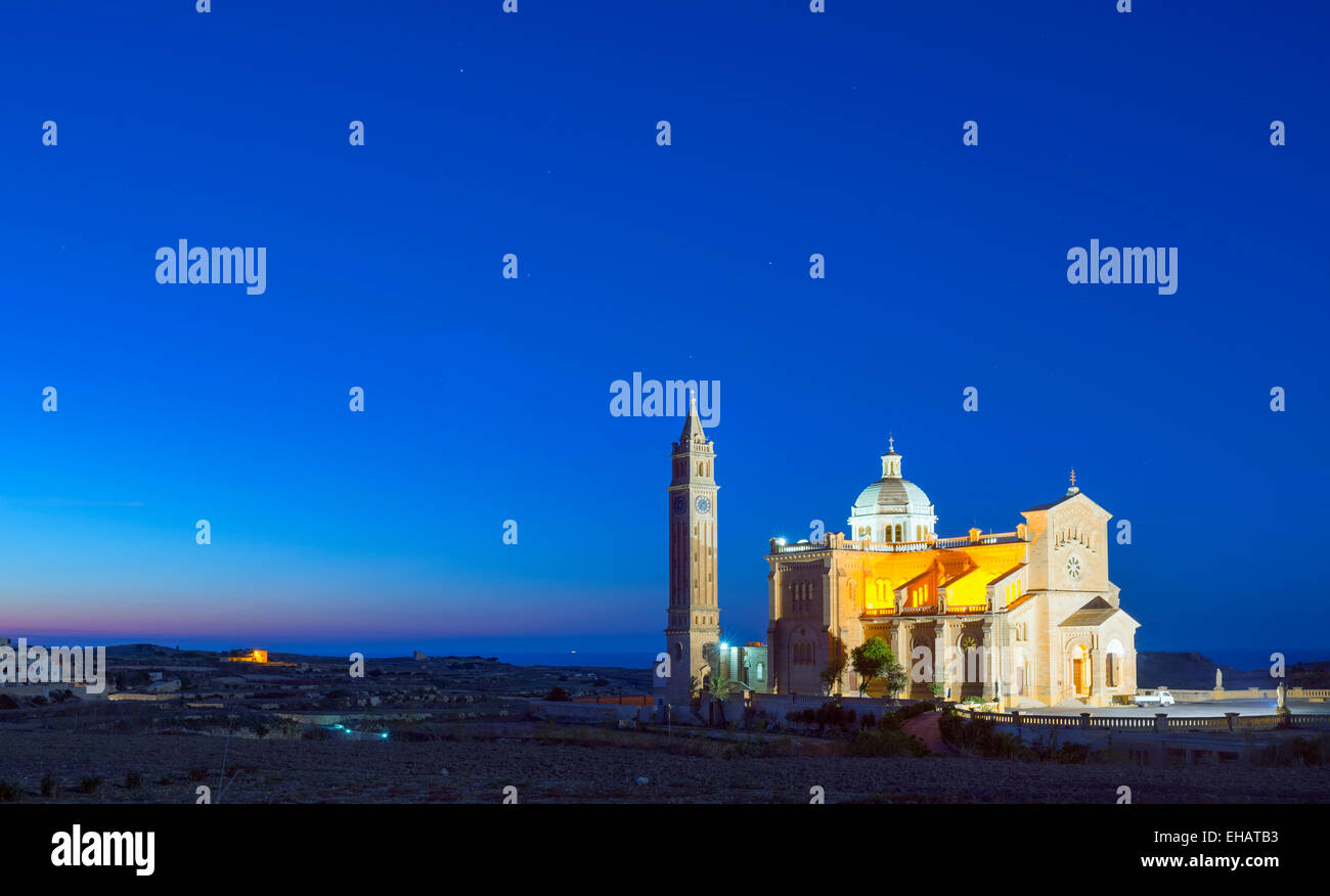 Mediterranen Europa, Malta, Insel Gozo, Basilika von Ta'Pinu Stockfoto