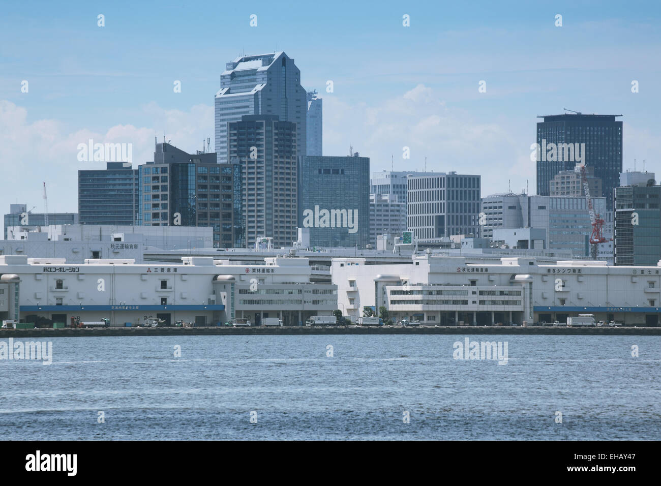 Stadtbild von Bucht von Tokio, Tokio, Japan Stockfoto