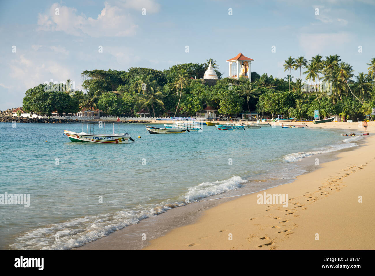 Unawatuna Beach, in der Nähe von Galle, Sri Lanka, Asien Stockfoto