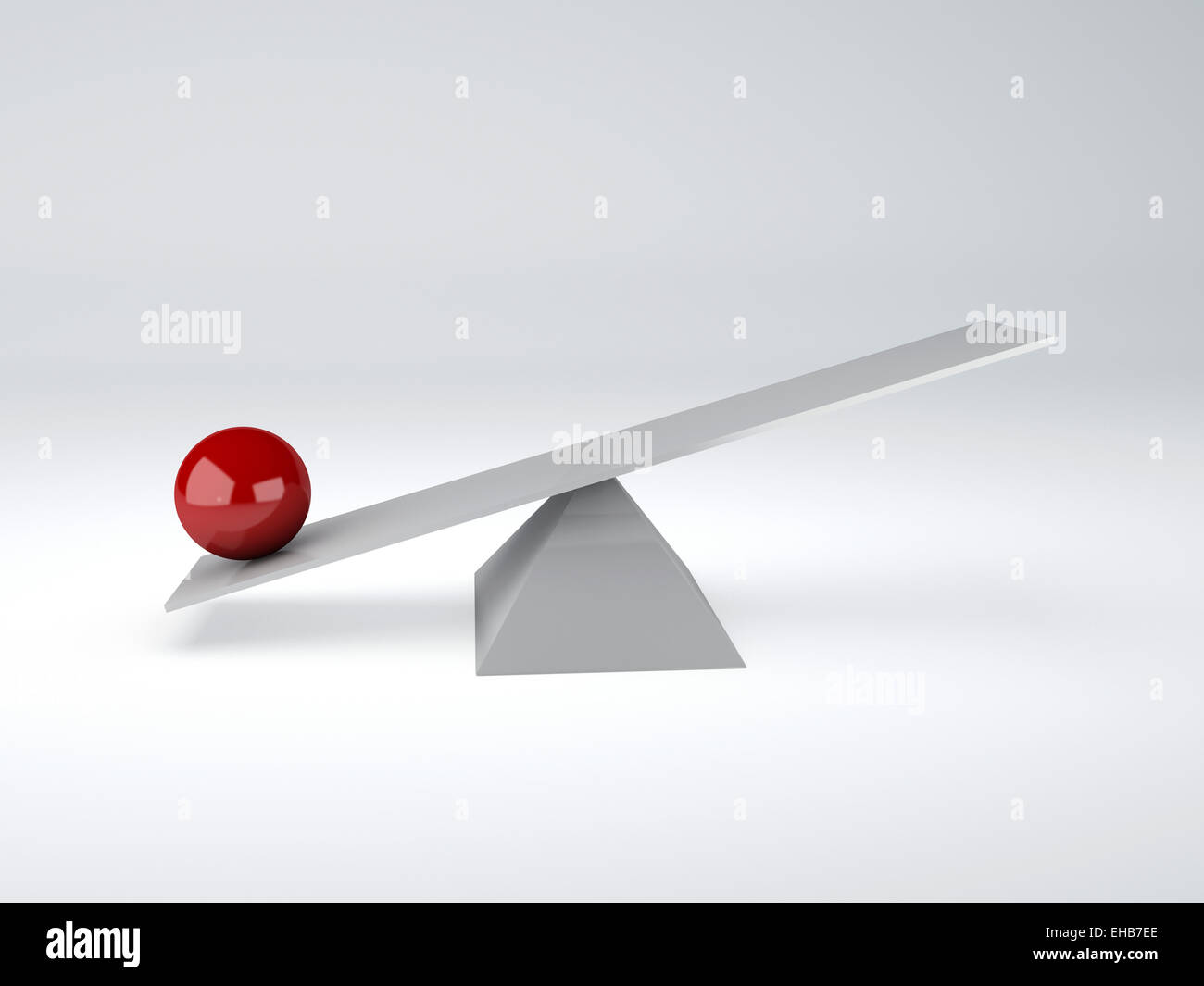 rote Kugel. Balance-Konzept Stockfoto