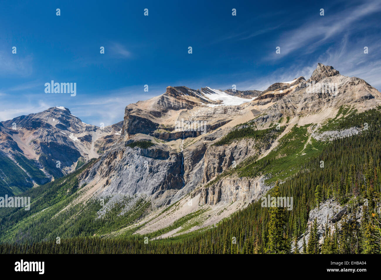 Smaragd-Gletscher, Michael Berg, Präsident Palette, von Burgess Highline Trail, kanadischen Rocky Mountains, Yoho Nat Park, Britisch-Kolumbien Stockfoto