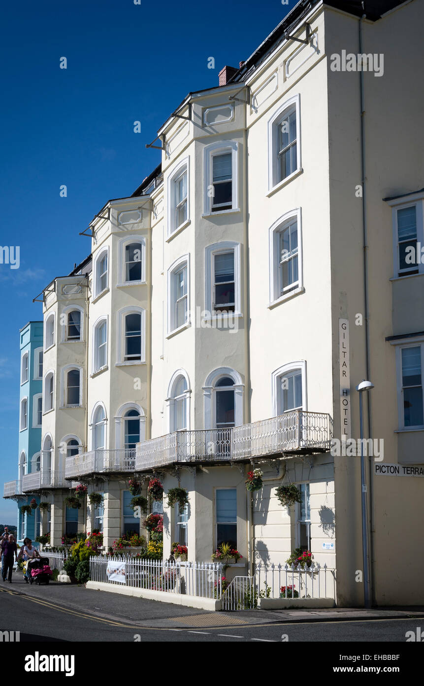 Giltar Hotel direkt am Meer in Tenby South Wales UK Stockfoto
