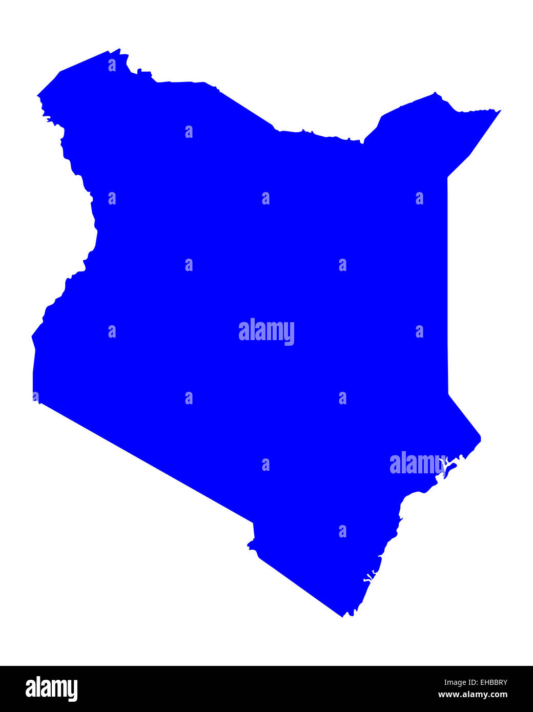 Karte von Kenia Stockfoto