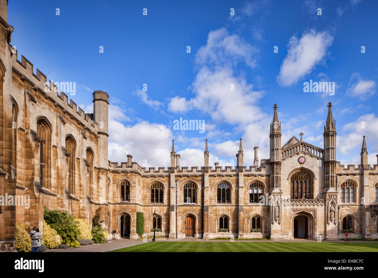 Neuer Hof, Corpus Christi College in Cambridge. Stockfoto