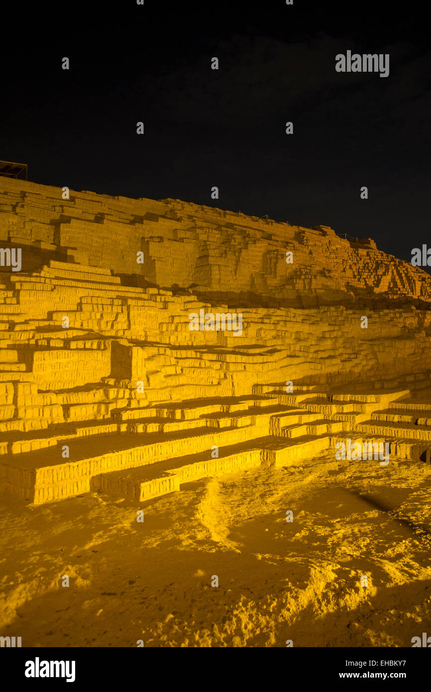 Huaca Pucllana,, Pyramide, Lima, Peru Stockfoto