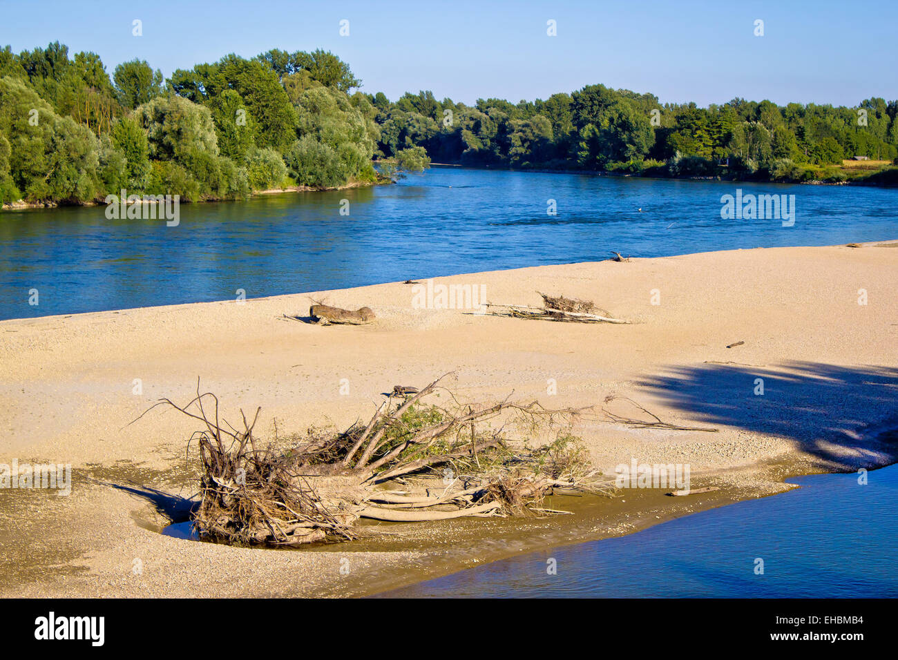 Drau grüne Natur Stockfoto