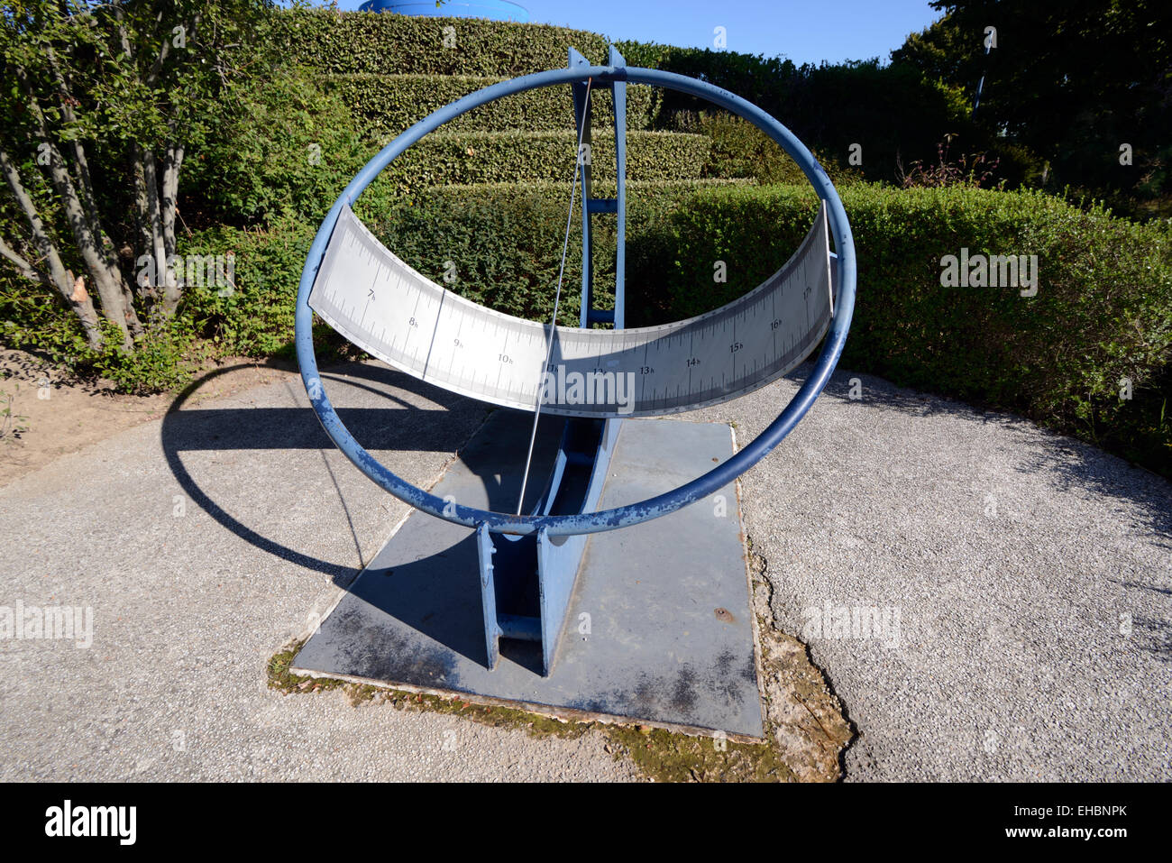 Heliochronometer Präzision Sonnenuhr Cité de l ' Espace Wissenschaft und Space Theme Park Toulouse Frankreich Stockfoto